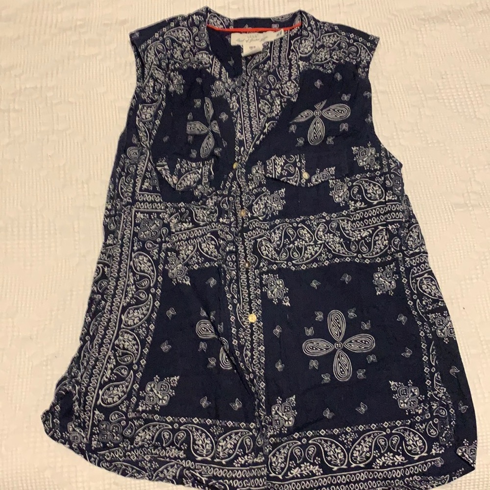 Bandana tank top button down
